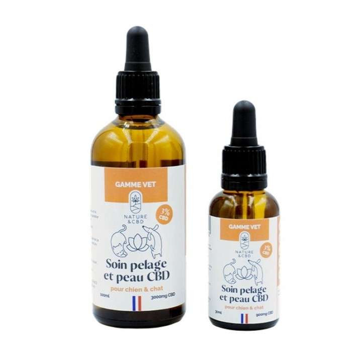 Soin pelage et peau CBD 3% pour chien & chat - Nature & CBD Soin pelage et peau CBD 3% pour chien & chat - Nature & CBD