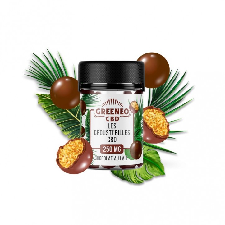 Crousti'Billes CBD 250mg Chocolat au Lait - Greeneo Crousti'Billes CBD 250mg Chocolat au Lait - Greeneo