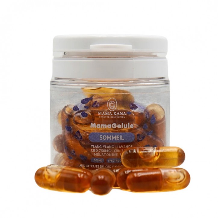 Mama Gélules Sommeil CBD 750mg + CBN 750mg + Mélatonine - Mama Kana Mama Gélules Sommeil CBD 750mg + CBN 750mg + Mélatonine - Mama Kana