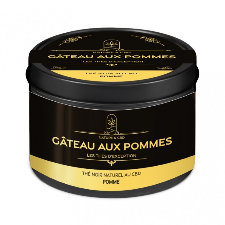 Thé noir CBD Le Gâteau aux Pommes - Nature & CBD Thé noir CBD Le Gâteau aux Pommes - Nature & CBD