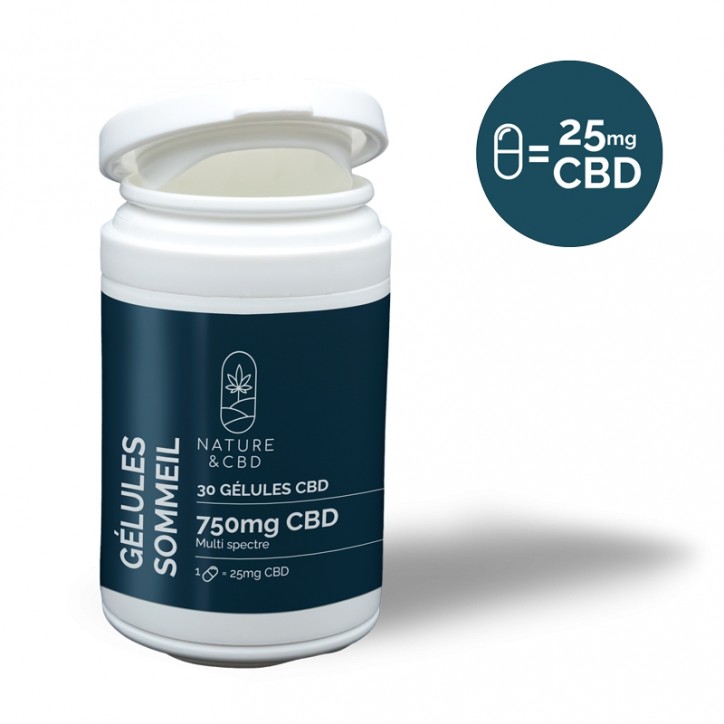Gélules CBD Sommeil 750mg - Nature & CBD Gélules CBD Sommeil 750mg - Nature & CBD