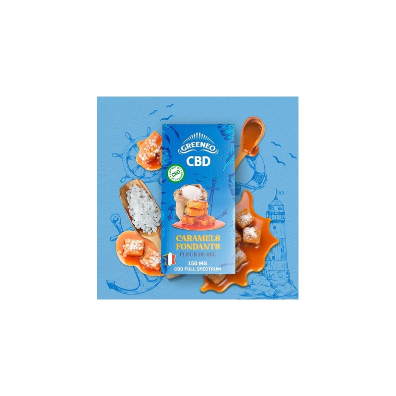 Caramels fondants fleur de sel CBD 375mg Greeneo