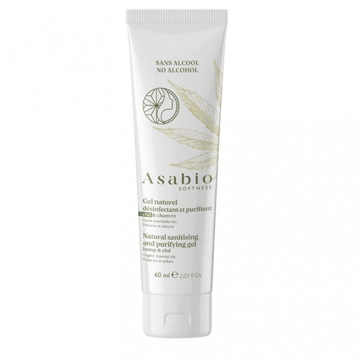 Gel naturel désinfectant et purifiant CBD 60ml 30mg - Asabio Gel naturel désinfectant et purifiant CBD 60ml 30mg - Asabio