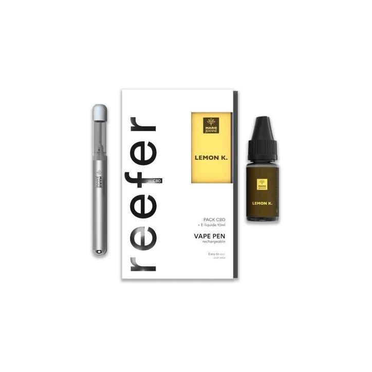Pack Vape Pen Reefer Lemon Kush 600mg - Marie Jeanne Pack Vape Pen Reefer Lemon Kush 600mg - Marie Jeanne
