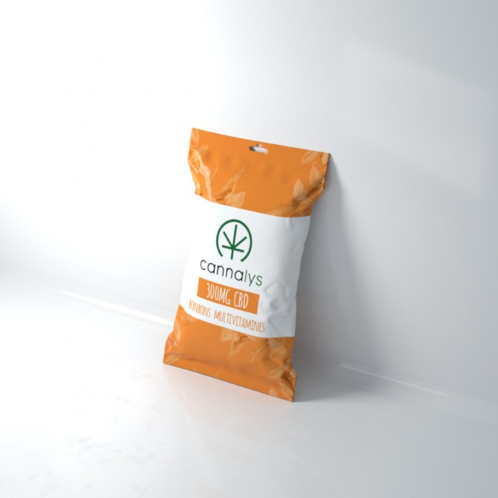 Sachet bonbons durs Multivitamines CBD 75g - Cannalys Sachet bonbons durs Multivitamines CBD 75g - Cannalys