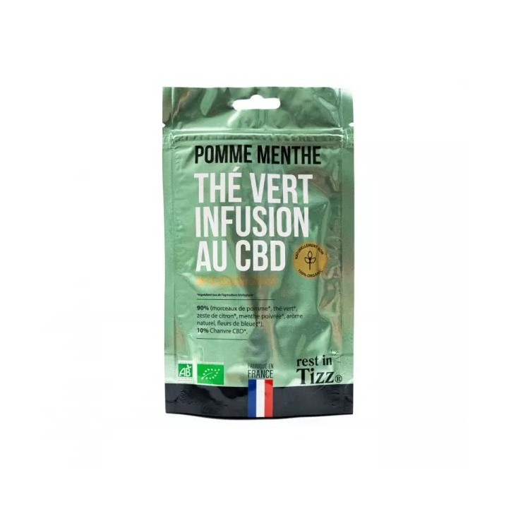 Infusion Bio au CBD Pomme Menthe 50g - Tizz Stilla Infusion Bio au CBD Pomme Menthe 50g - Tizz Stilla