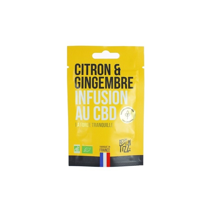Infusion Bio au CBD Gingembre Citron 50g - Tizz Stilla Infusion Bio au CBD Gingembre Citron 50g - Tizz Stilla