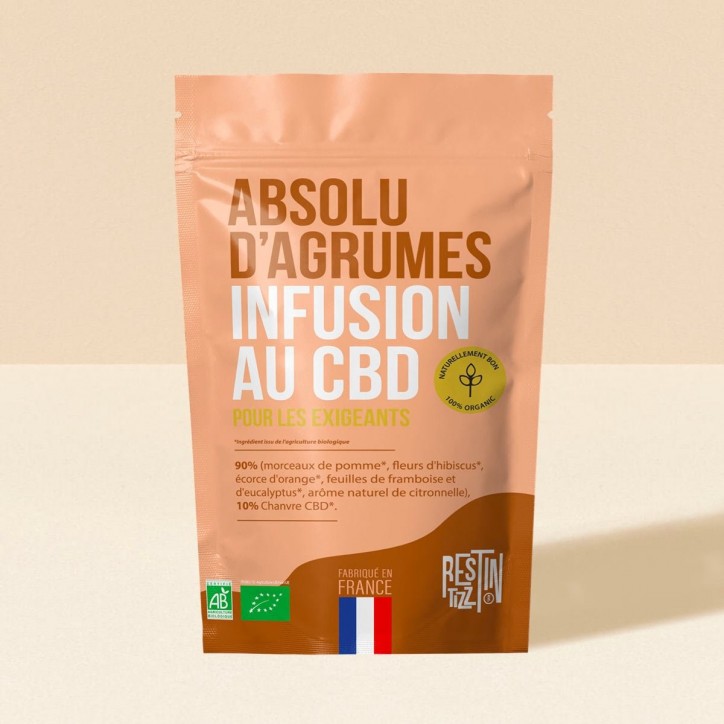 Infusion Bio au CBD Absolu d'agrumes 50g - Tizz Stilla Infusion Bio au CBD Absolu d'agrumes 50g - Tizz Stilla
