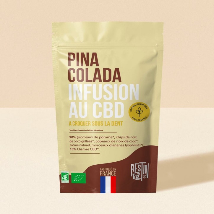 Infusion Bio au CBD Pina Colada 50g - Tizz Stilla Infusion Bio au CBD Pina Colada 50g - Tizz Stilla