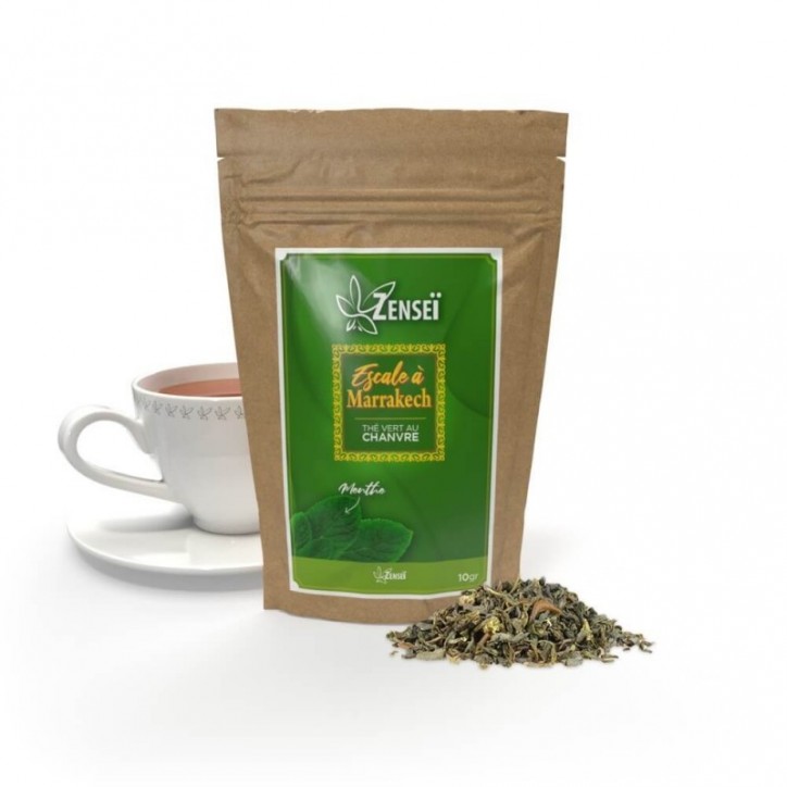 Thé vert au Chanvre Escale à Marrakech 10g - Zensei Thé vert au Chanvre Escale à Marrakech 10g - Zensei