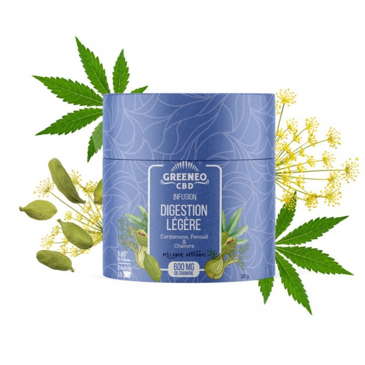 Infusion CBD Digestion Légère 30g - Greeneo Infusion CBD Digestion Légère 30g - Greeneo