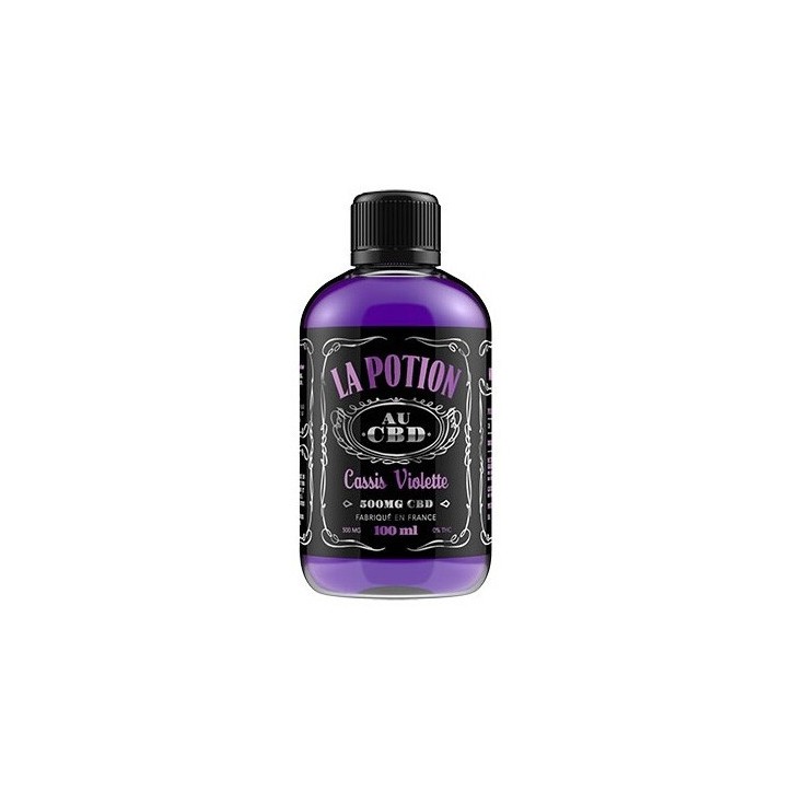 Sirop Cassis Violette 100ml 400mg CBD - La Potion Sirop Cassis Violette 100ml 400mg CBD - La Potion