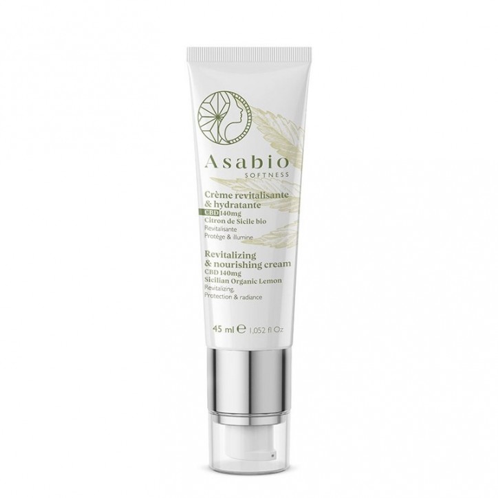Crème revitalisante et hydratante CBD 140mg 45ml - Asabio Crème revitalisante et hydratante CBD 140mg 45ml - Asabio