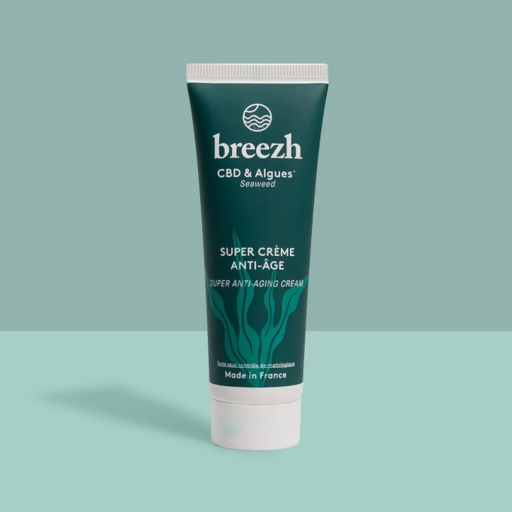 Super crème anti-âge CBD & Algues marines sauvages - Breezh Super crème anti-âge CBD & Algues marines sauvages - Breezh