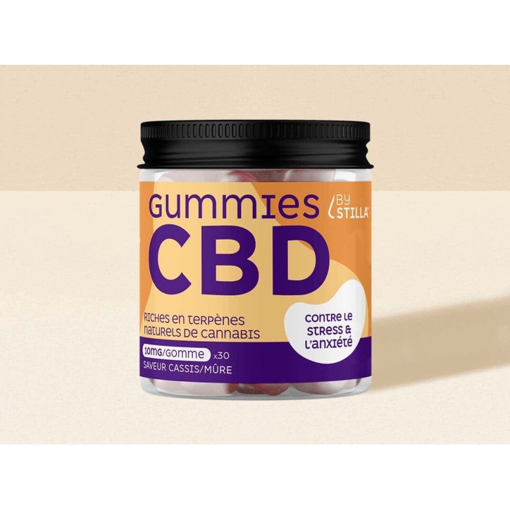 Gummies CBD Détente Cassis Mûre 300mg 30pcs - By Stilla Gummies CBD Détente Cassis Mûre 300mg 30pcs - By Stilla