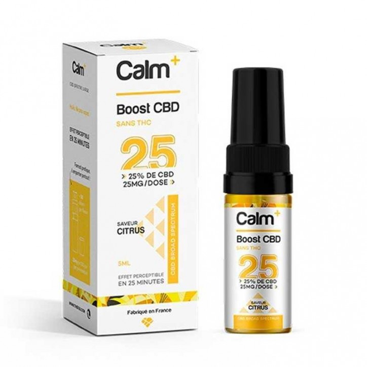 Spray Boost CBD 25% Citrus 5ml - Calm+ Spray Boost CBD 25% Citrus 5ml - Calm+
