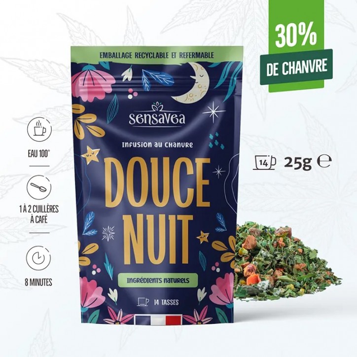 Infusion Douce Nuit CBD 25g - Pop CBD Infusion Douce Nuit CBD 25g - Pop CBD
